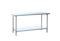 Stainless Steel Work Prep Table with Flat Top